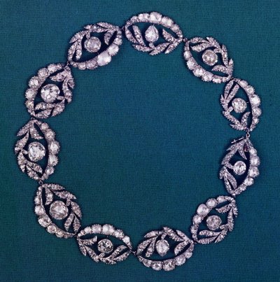 Collier en motif stylisé de fleurs et de feuilles, vers 1760, diamant - Unbekannt Unbekannt